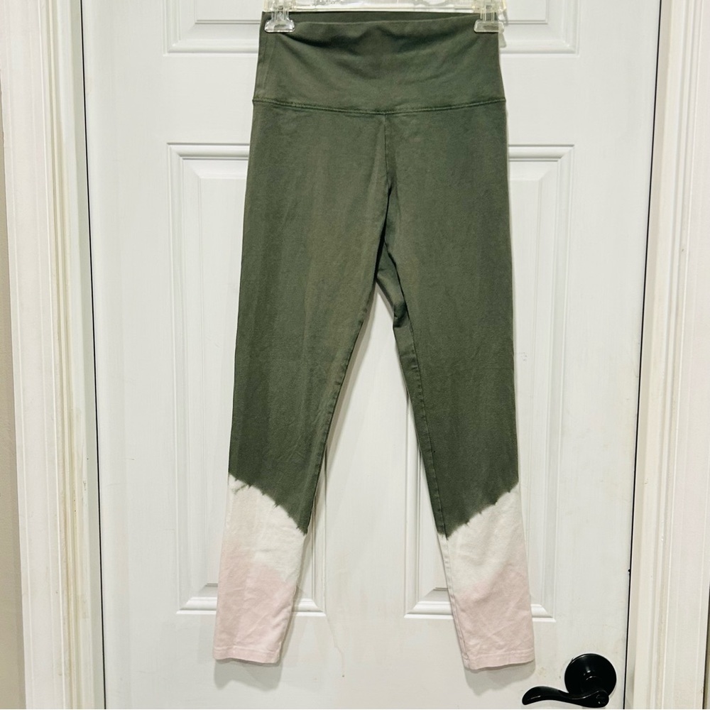 Aerie Chill Play Move Green Tie Dye High Rise Leggings Women's Atheisure Small